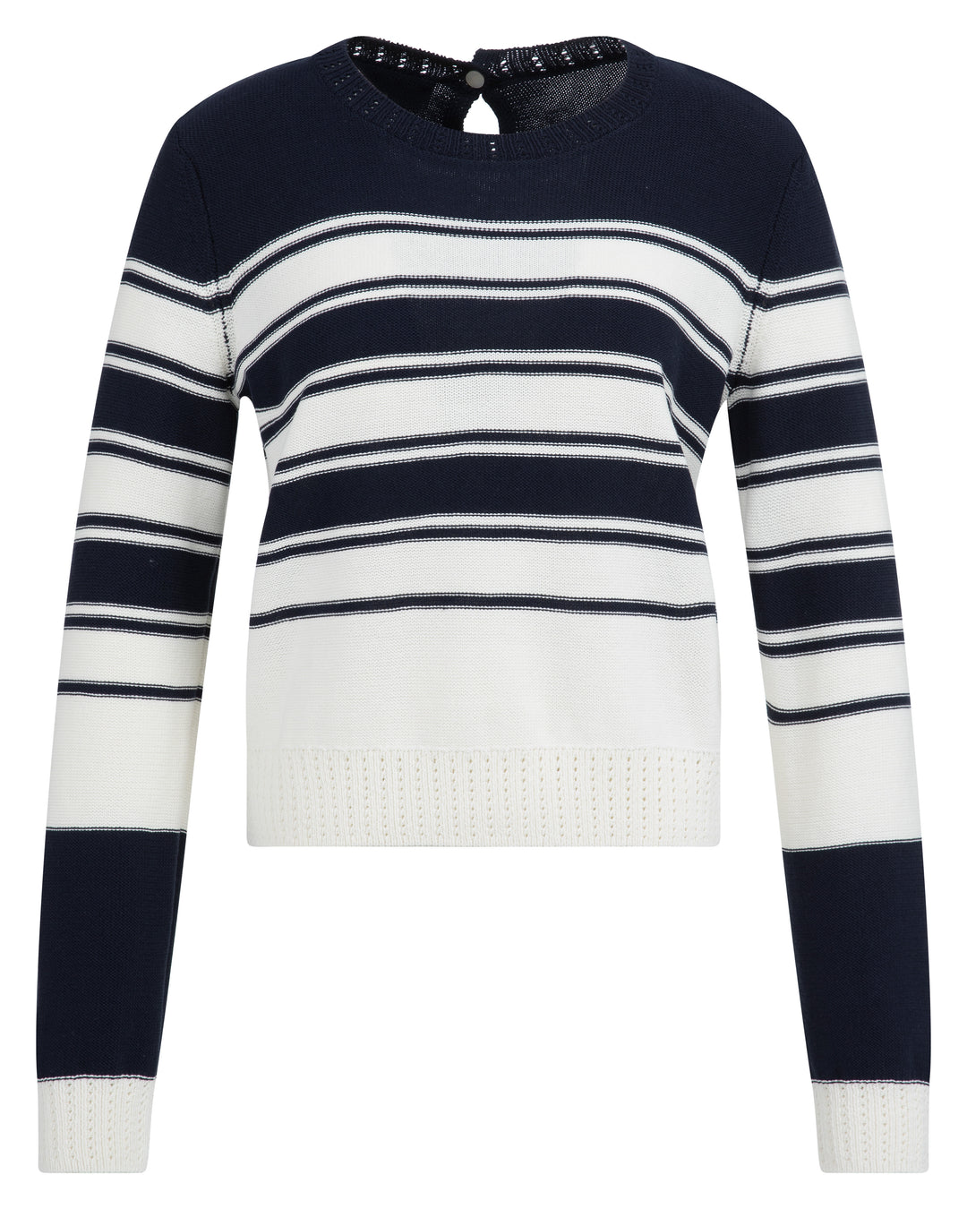YAYA Stripe Sweater - Navy Blazer