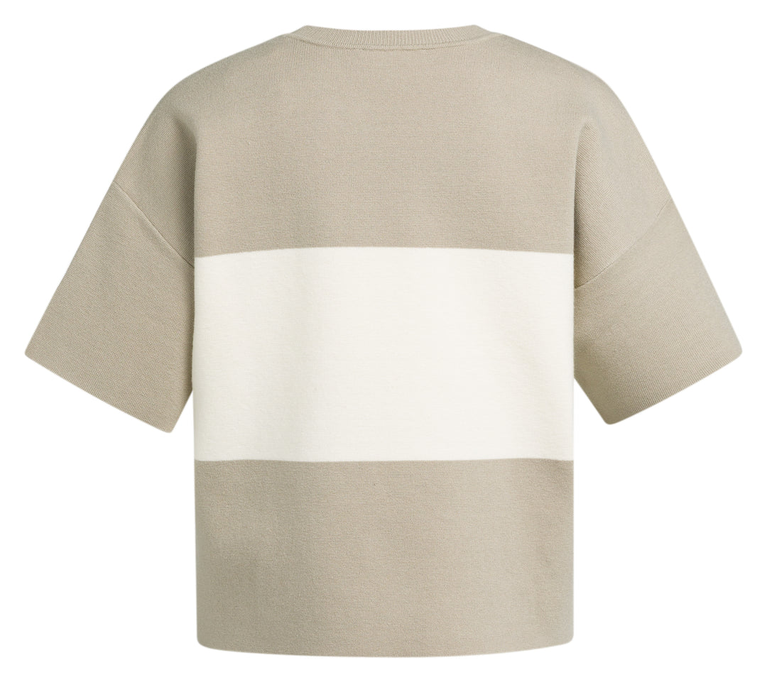 YAYA Blockstripe Sweater Short Sleeve