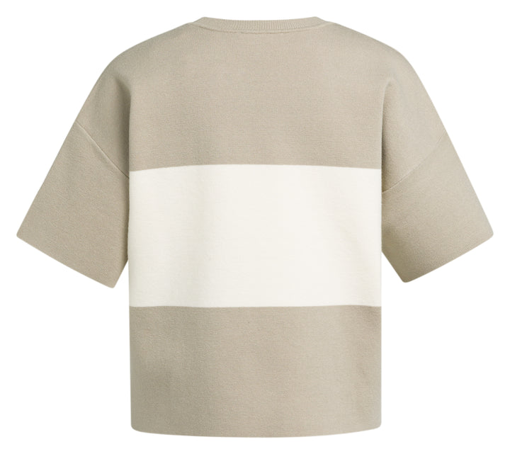YAYA Blockstripe Sweater Short Sleeve
