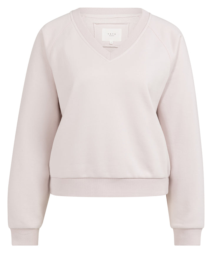 YAYA V-Neck Sweatshirt - Grey Lilac