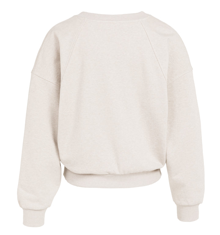 YAYA V-Neck Sweatshirt w/ Woven Collar