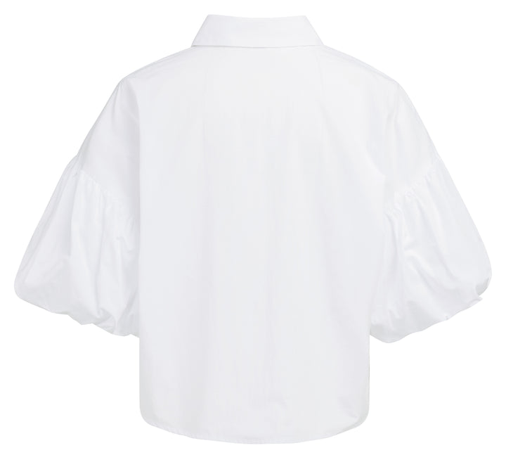 YAYA Blouse with Balloon Sleeves - White