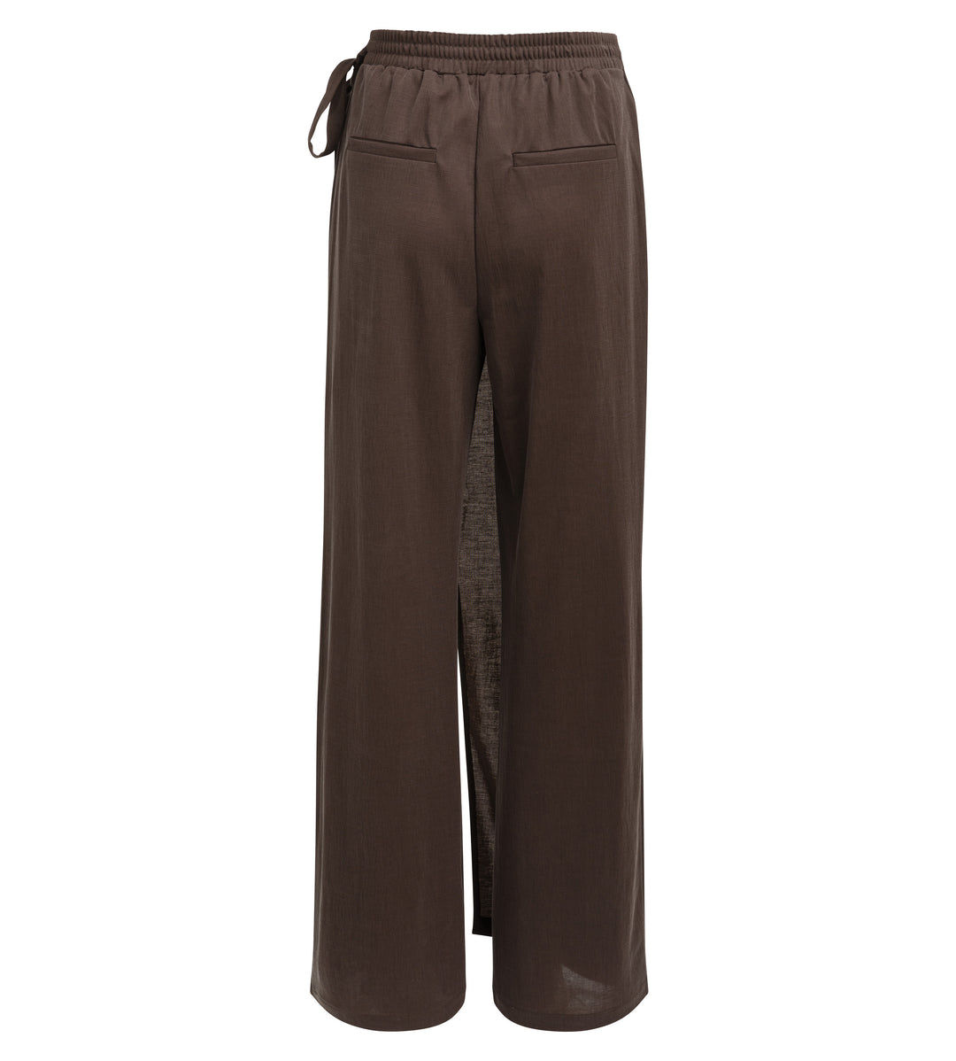 YAYA Wide-Leg Jersey Trousers - Aubergine