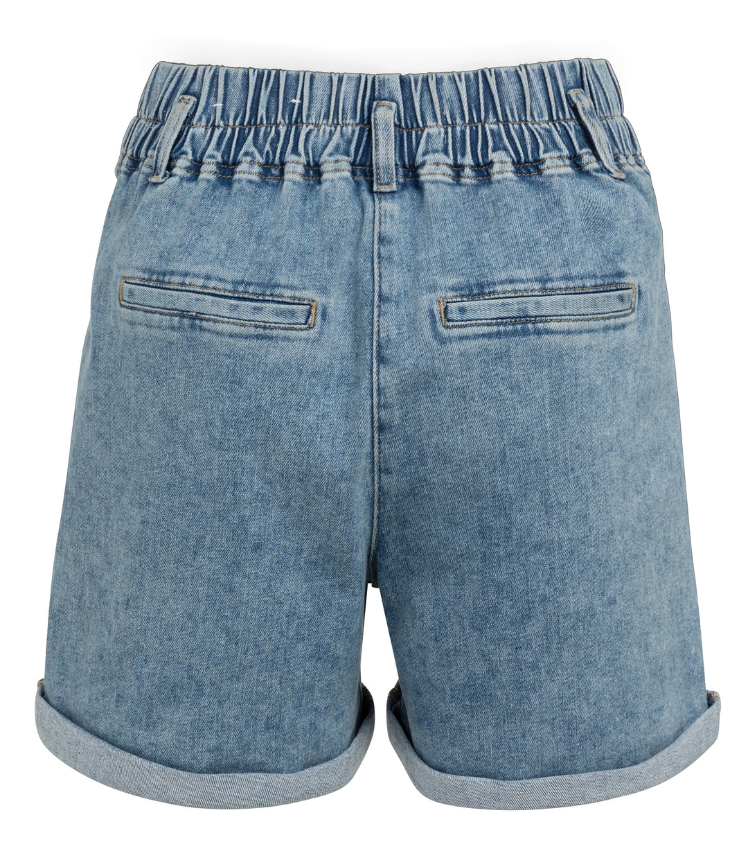 YAYA Loose Fit Worker Shorts - Mid Blue