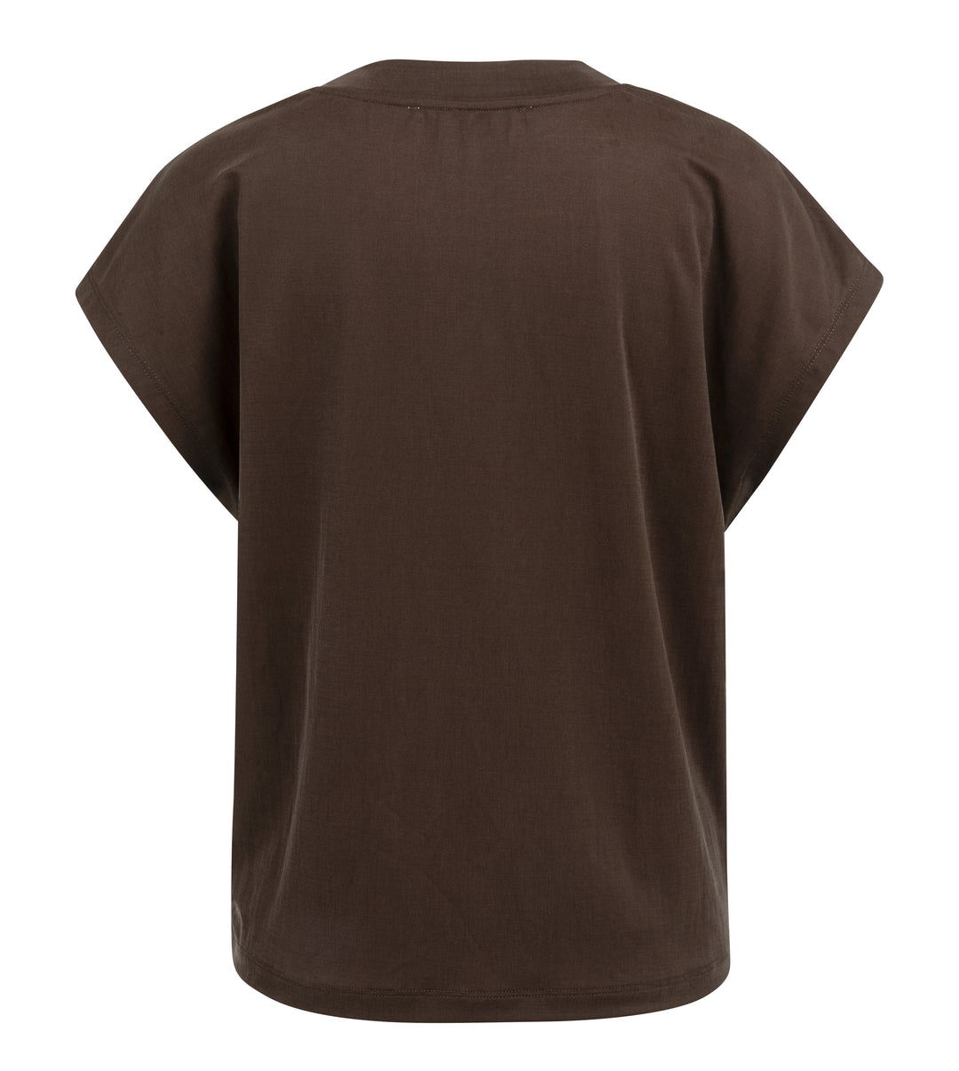 YAYA Sleeveless Top with Crew Neckline - Aubergine