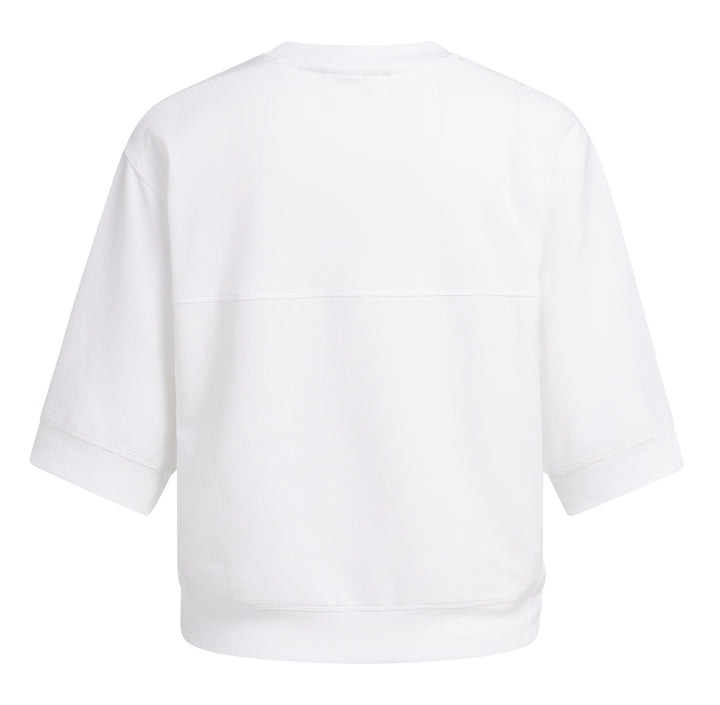 YAYA Short Sleeve Jersey Rib Top - Pure White