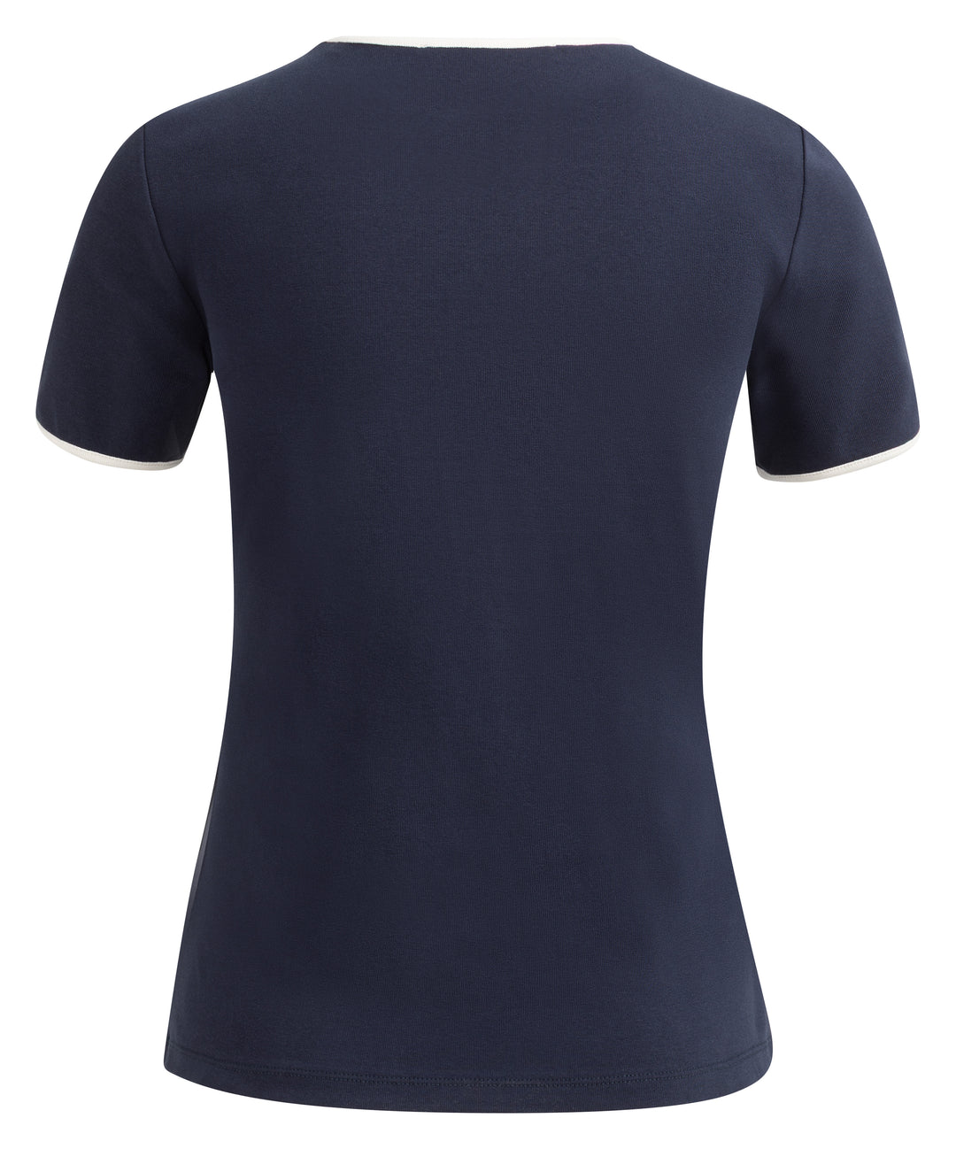 YAYA T-Shirt With Contrast Binding - Navy Blazer