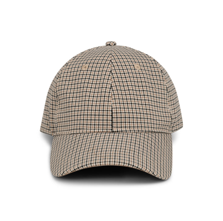 YAYA Cap With Woven Check Pattern - Beige