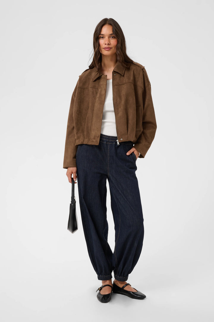 Kaffe Agalilea Suedette Jacket - Carafe