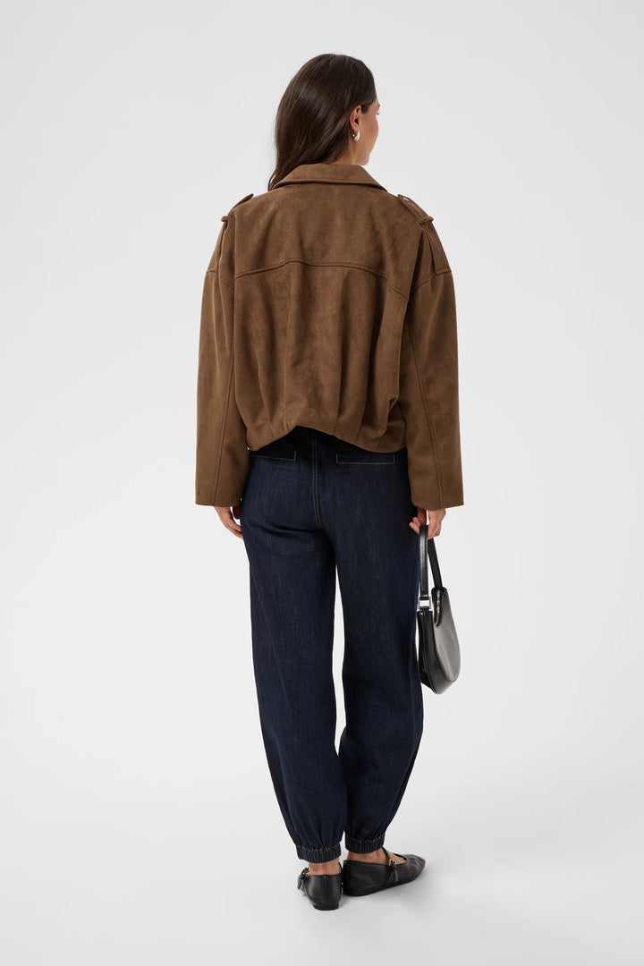 Kaffe Agalilea Suedette Jacket - Carafe