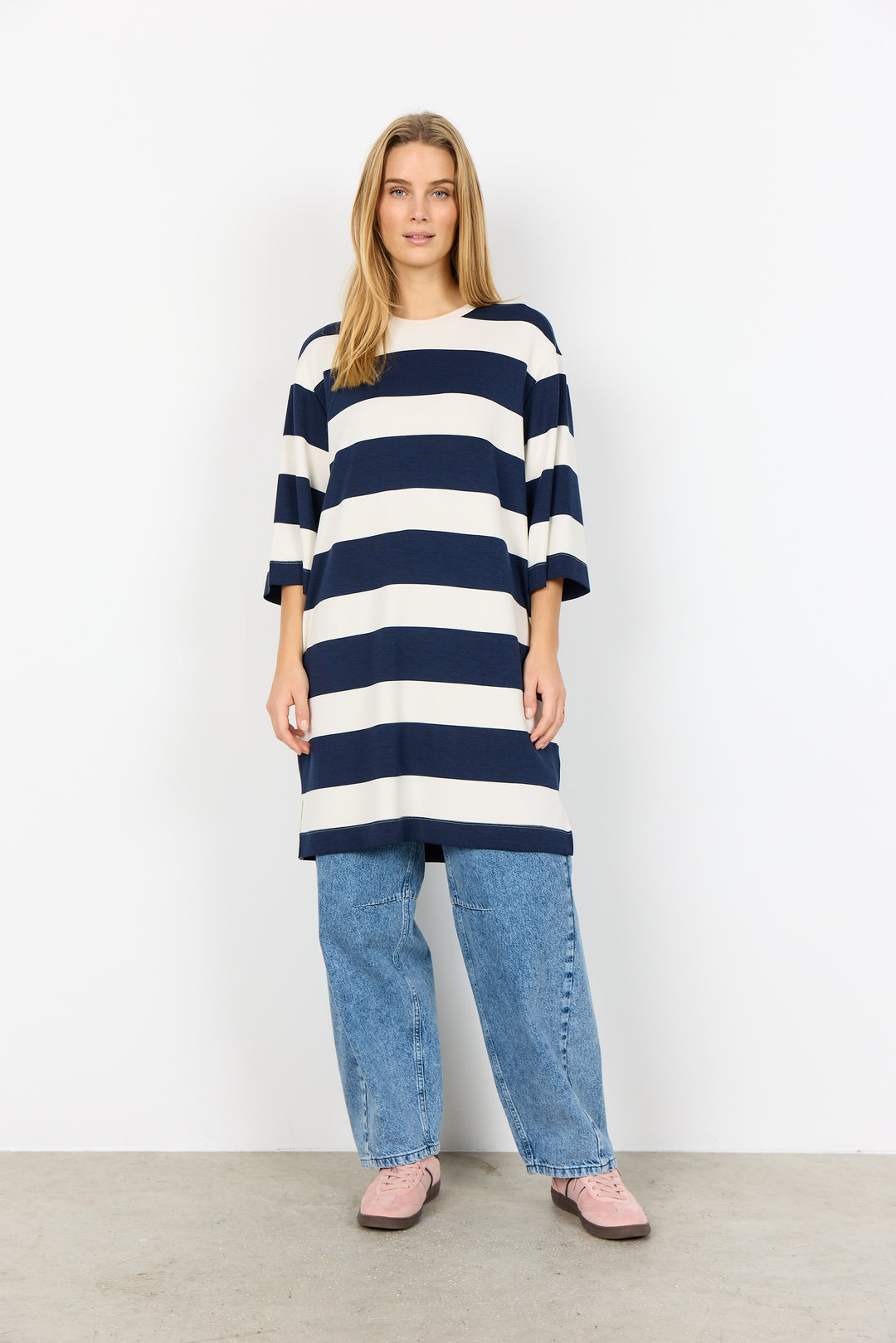 SoyaConcept Barni T-Shirt Dress - Navy Stripe