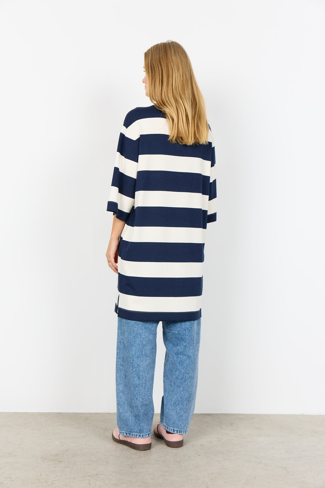 SoyaConcept Barni T-Shirt Dress - Navy Stripe