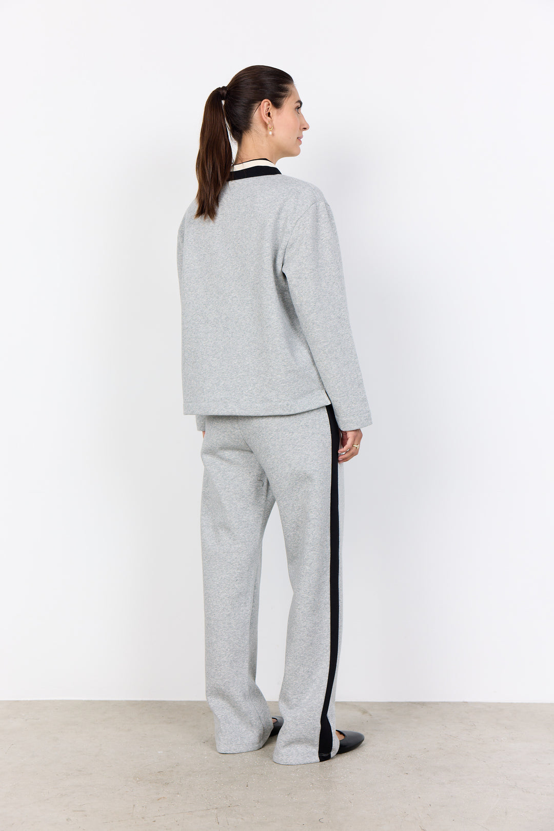 SoyaConcept Angelin Collared Sweatshirt - Grey