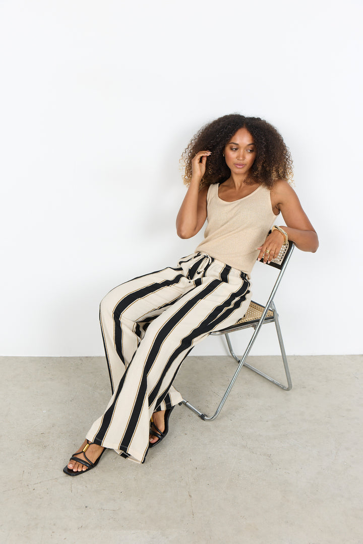 Soyaconcept Finja Pant - Cream Combi