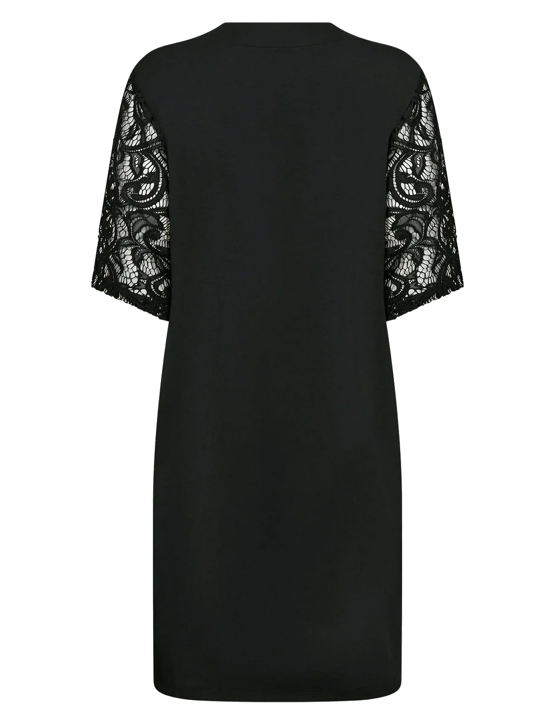 Soyaconcept Banu Midi Dress w/Lace Sleeves - Black