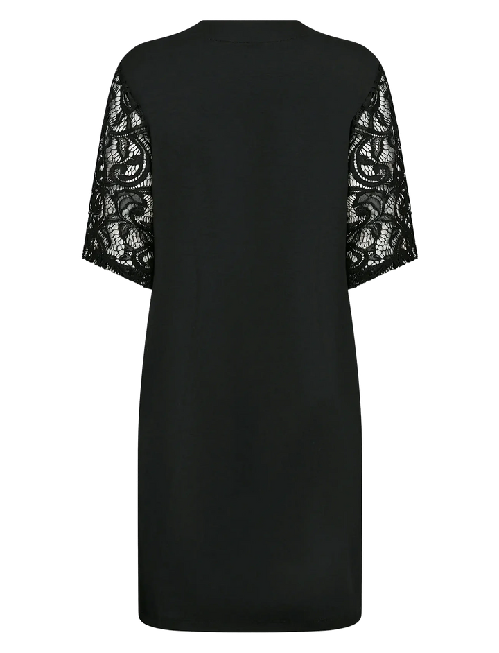 Soyaconcept Banu Midi Dress w/Lace Sleeves - Black