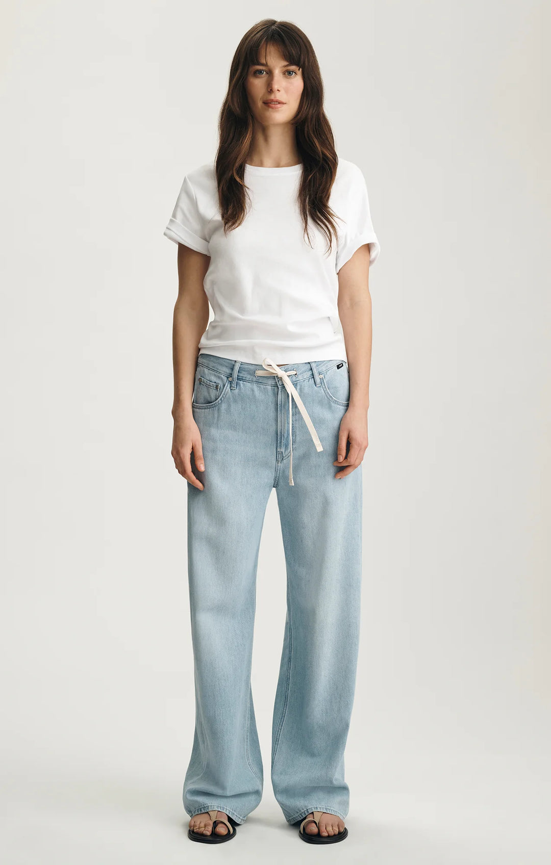 Mavi Nella Wide Leg Jeans - Bleached Well Blue