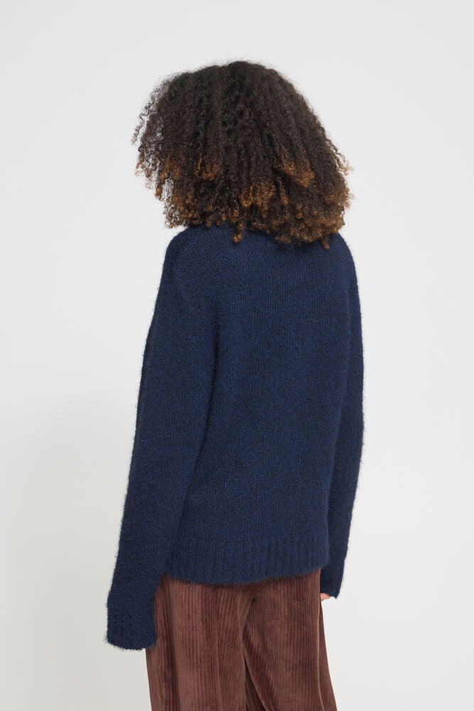 ICHI Bayana Sweater - Total Eclipse Harlekin