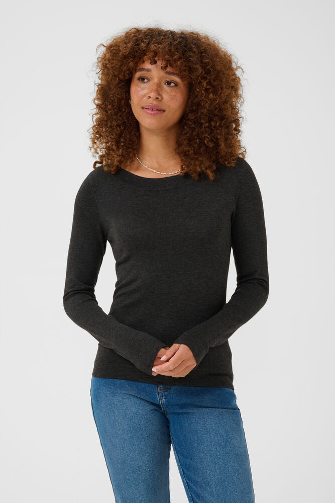 Kaffe Lizza Knit Pullover - Dark Grey