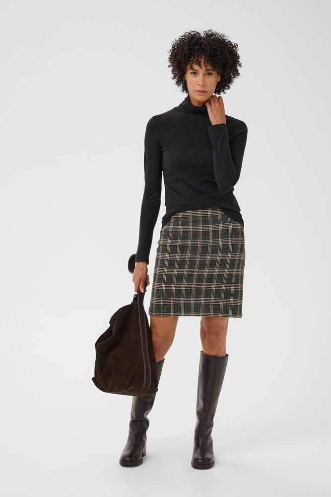 Part Two Corinne Skirt - Grey Big Check