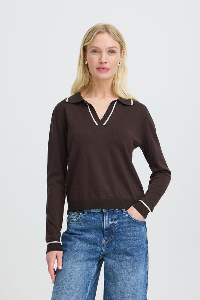 b.young Morla Long Sleeve Polo