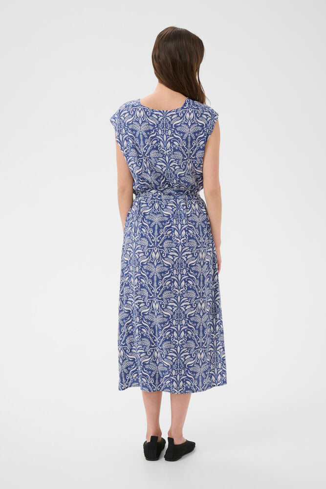 Part Two Bolene Dress - Blue Block Print
