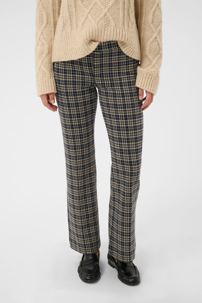Part Two Pontas Pants - Dark Navy Check