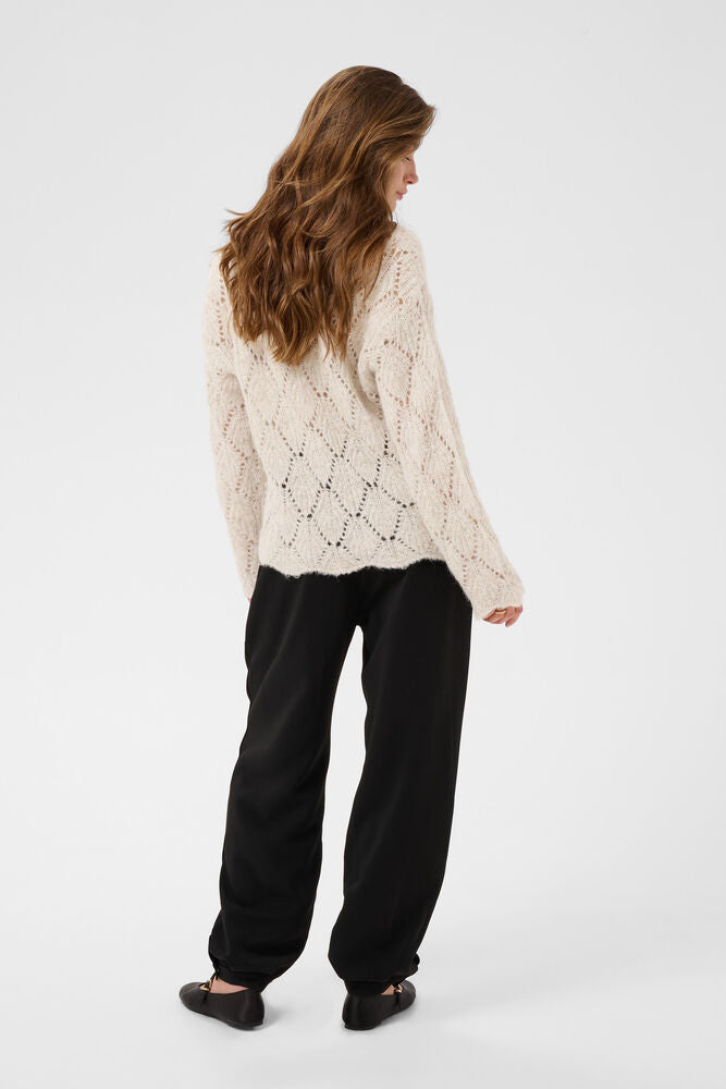 Cream Niso Pullover - Oatmeal Melange