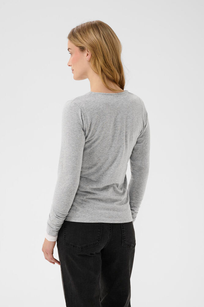 Part Two Nemajas Top - Medium Grey Melange