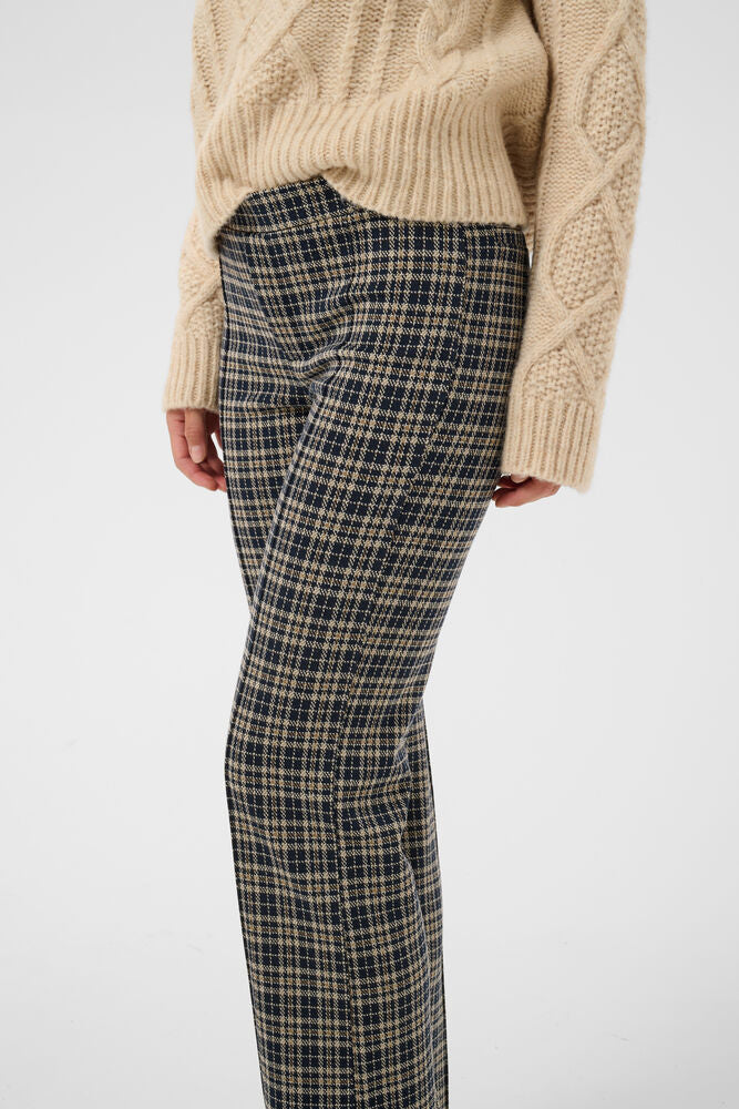 Part Two Pontas Pants - Dark Navy Check