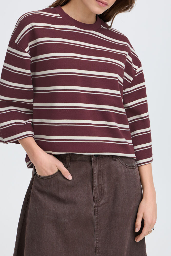 b.young Pelda 3-4 Shirt - Fig Stripe