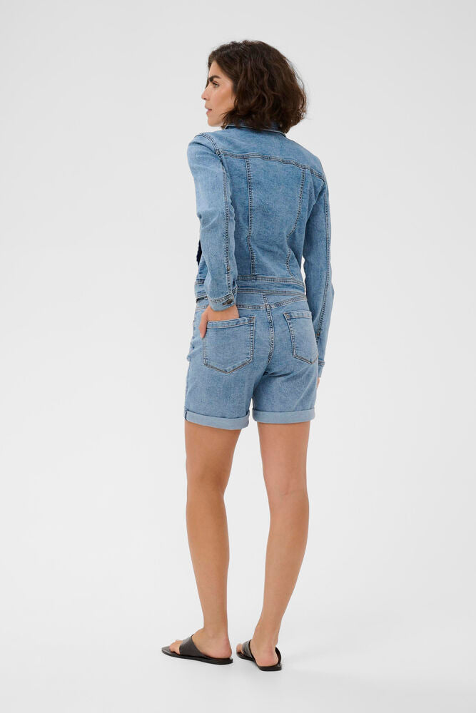 Kaffe Vilma Denim Shorts - Washed Blue Denim
