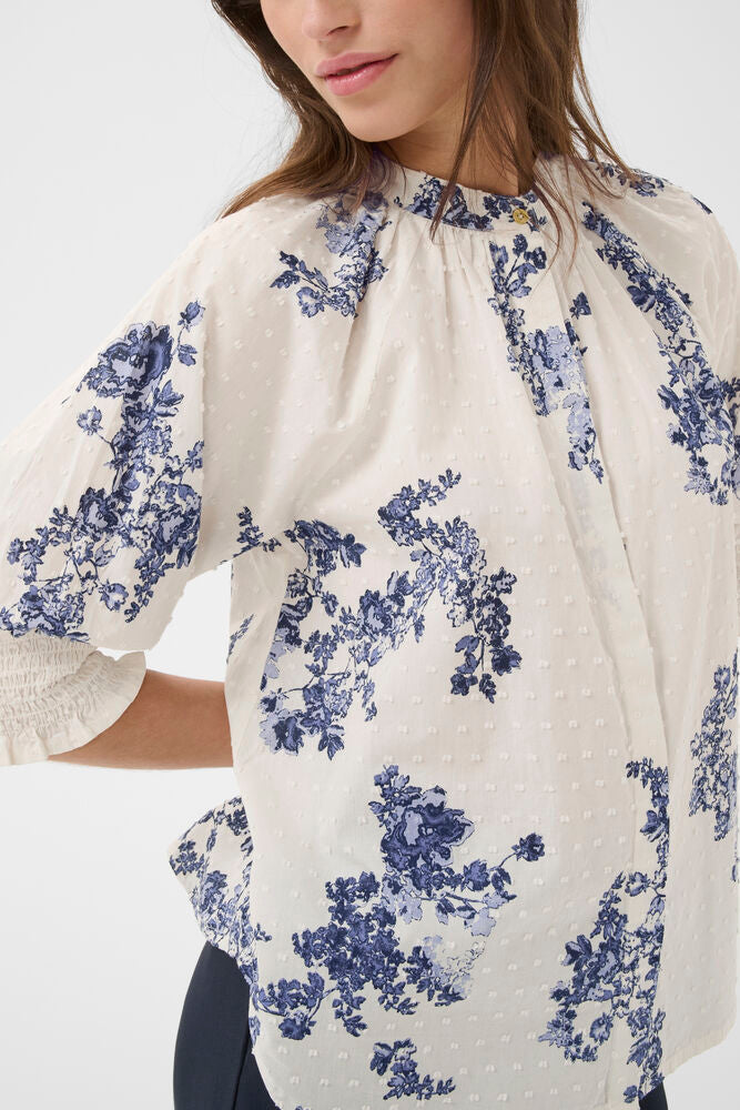 Part Two Almeras Blouse -  Blue Shadow Flower Print