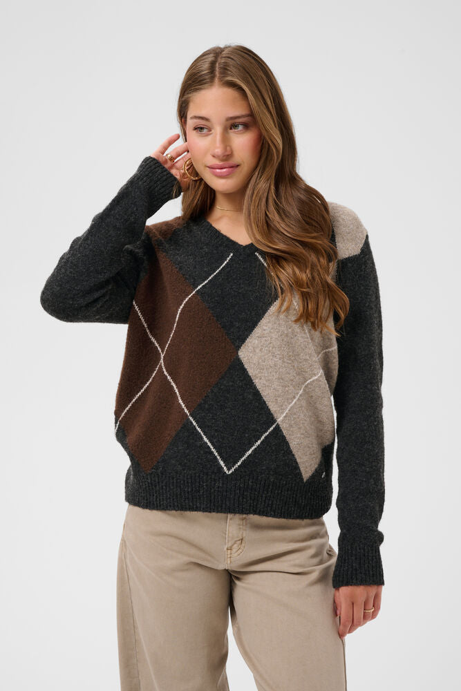 Cream Hope Knit Pullover - Pitch Black