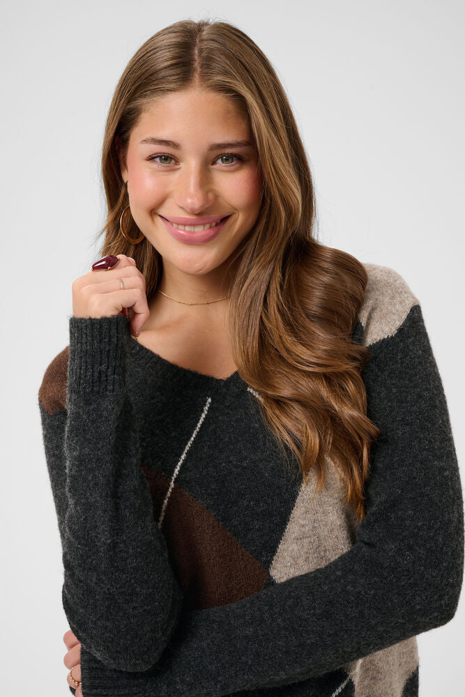 Cream Hope Knit Pullover - Pitch Black