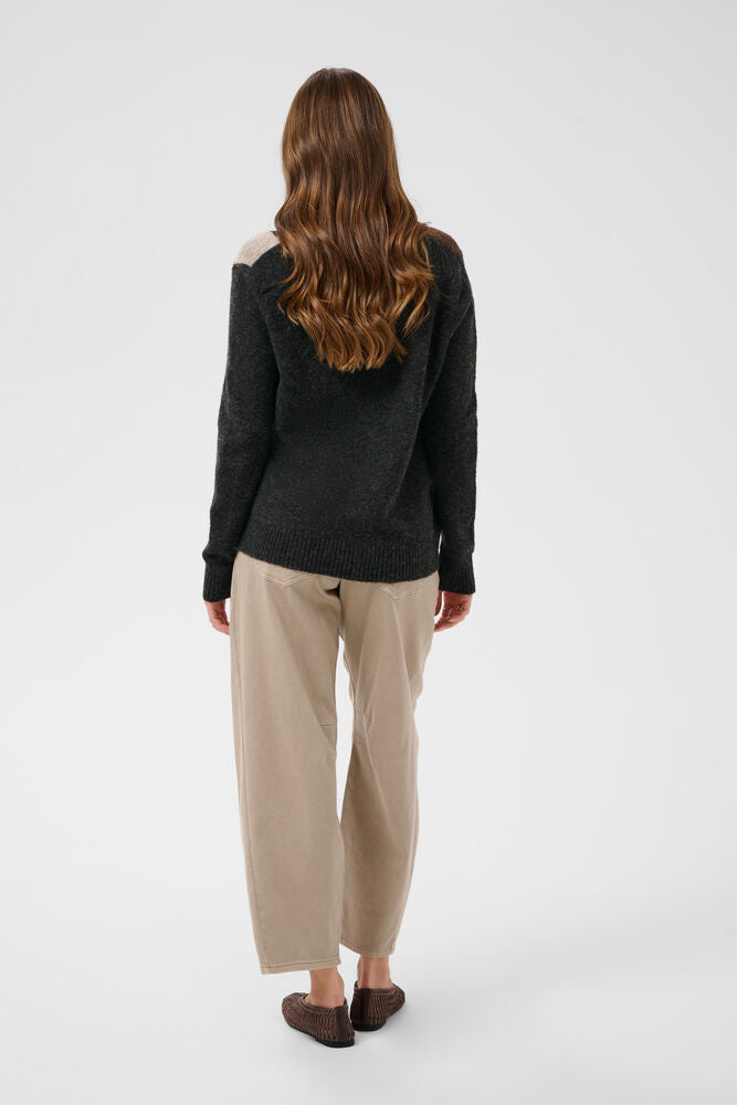 Cream Hope Knit Pullover - Pitch Black