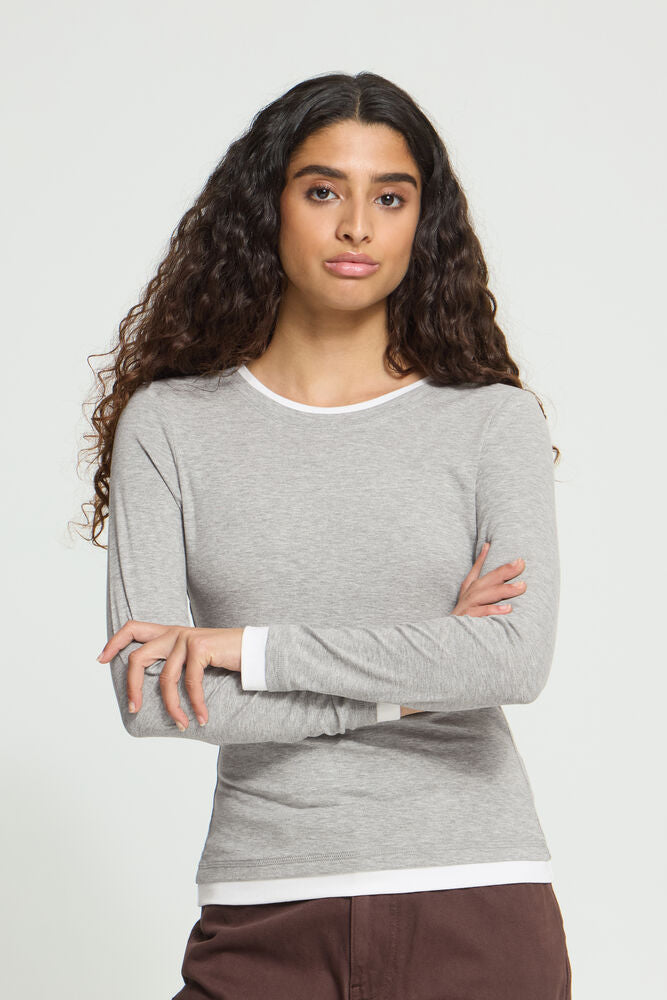 ICHI Nellaya Long Sleeve - Grey