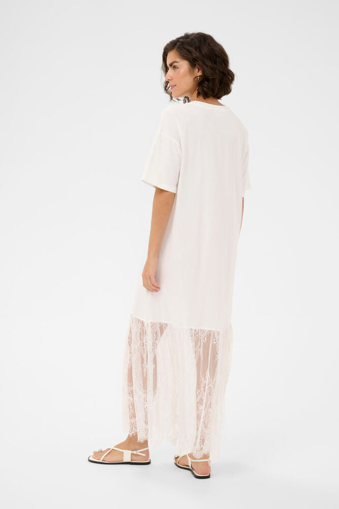Kaffe Andrea Tee Dress - Chalk