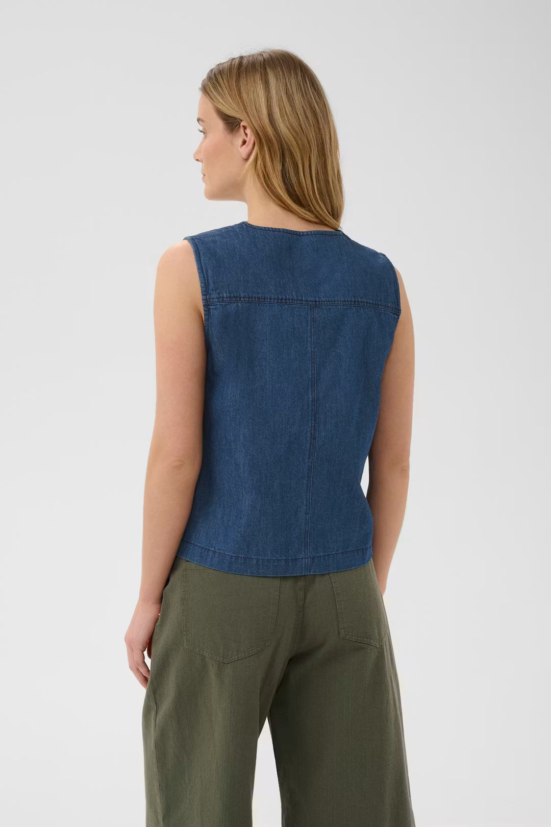 Part Two Delaila Vest - Medium Dark Blue