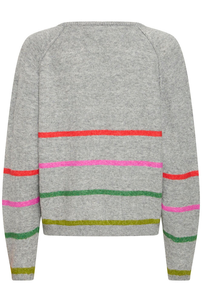 ICHI Dasila Sweater - Grey Melange