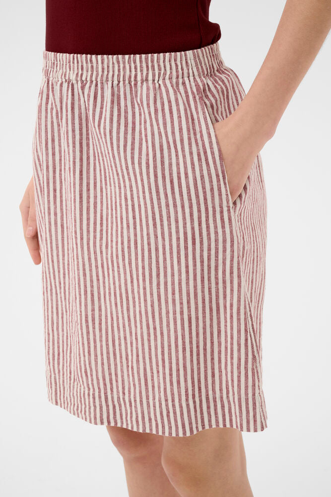 Part Two Birgitt Skirt -  Burnt Russet Stripe