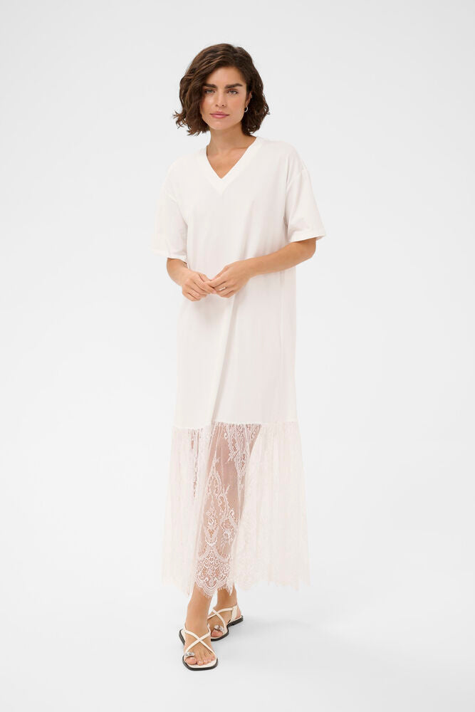 Kaffe Andrea Tee Dress - Chalk