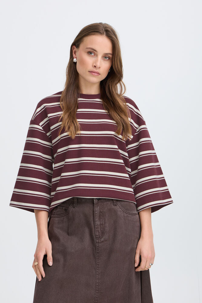 b.young Pelda 3-4 Shirt - Fig Stripe