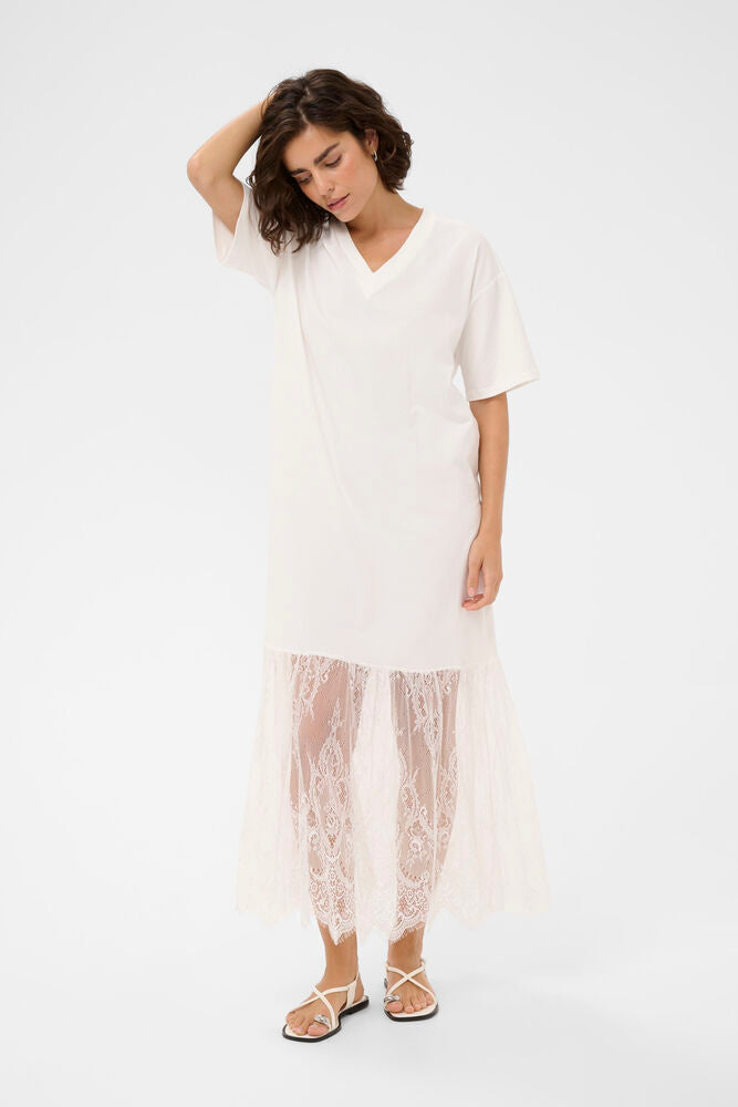 Kaffe Andrea Tee Dress - Chalk