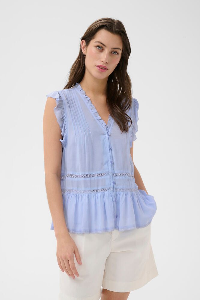 Part Two Bernadete Blouse - Brunnera Blue