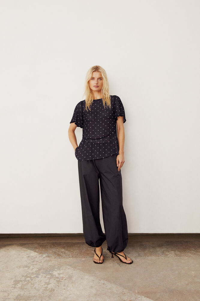 Part Two Dusine Blouse - Navy Dot Print
