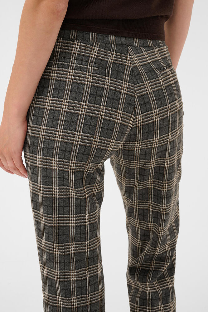 Part Two Pontas Pants - Grey Big Check