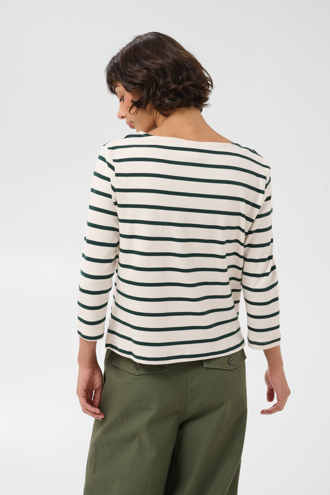 Part Two Nela Tshirt - Green Stripe