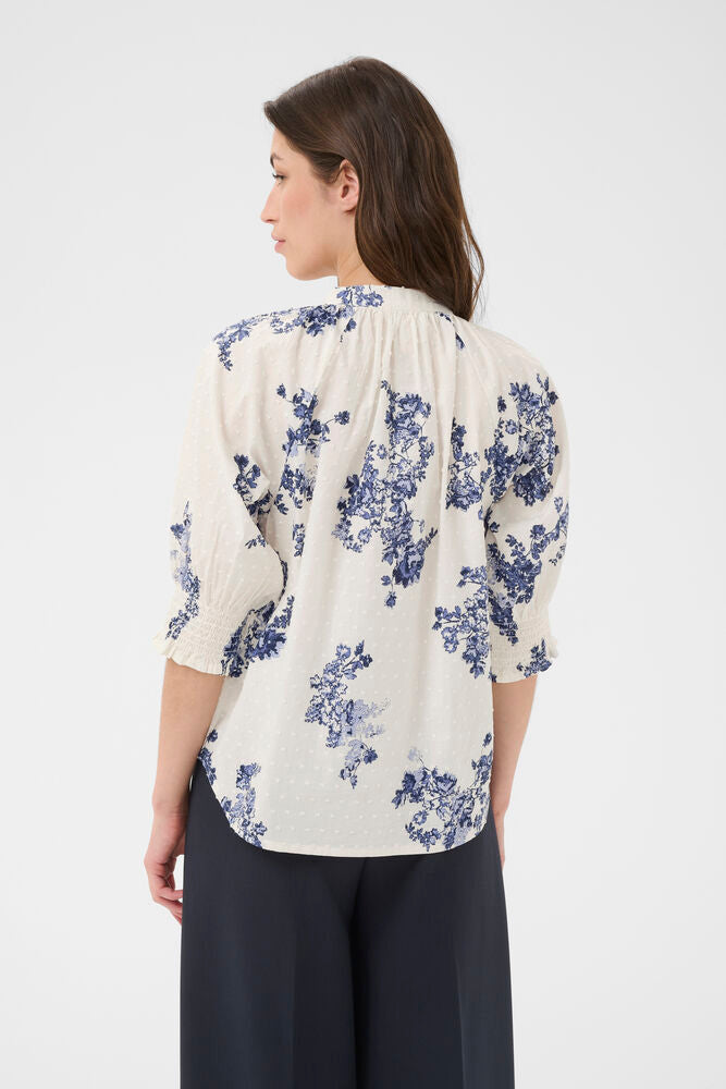 Part Two Almeras Blouse -  Blue Shadow Flower Print
