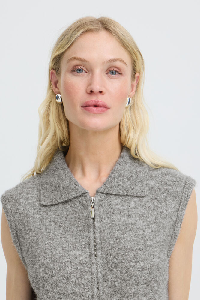 b.young Omea Zipper Slipover - Grey